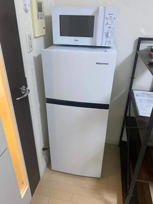 冷蔵庫も電子レンジもあります♪