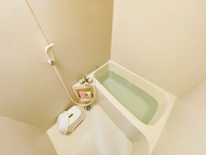 バストイレは別♪バスルームには風呂桶・風呂イス・風呂用洗剤・スポンジをご用意しておりますのでぜひご活用ください！