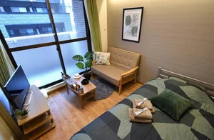 広島市中区のマンスリーマンション・ウィークリーマンション「Kマンスリー広島県立美術館前（縮景園前） 1DK-【角部屋】(No.813552)」メイン画像