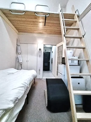 収納スペースもあり! 空気清浄機も標準品です! リネン類も取り揃えております♪