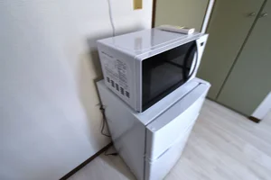 電子レンジや冷蔵庫など 一人暮らしに必要な家具家電が標準化された 十分な設備のお部屋!