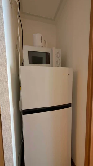 冷蔵庫、電子レンジ、ケトル完備♪
