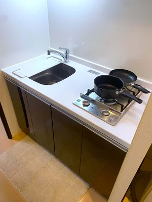 2口ガスコンロで料理良し♪