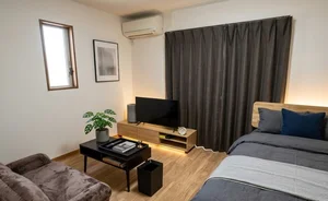 三重県のマンスリーマンション・ウィークリーマンション「Kマンスリー鈴鹿市駅前(鈴鹿市役所)【禁煙・鈴鹿市ウィークリーマンション・鈴鹿市マンスリーマンション】 204・1R-【中部屋】(No.854836)」メイン画像