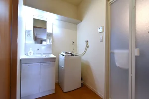独立洗面台付きで朝自宅やお風呂上りにも便利な設備! 女性におすすめ!
