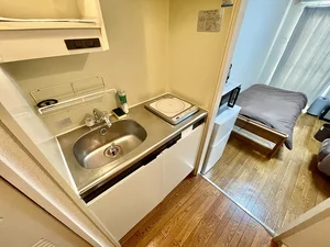 調理器具も長期宿泊マンスリーマンション用に設計!