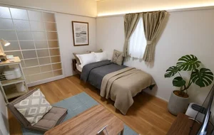 愛媛のマンスリーマンション・ウィークリーマンション「KマンスリーJR松山駅前（松山宮田郵便局前） 306・1K-【角部屋】(No.913148)」メイン画像