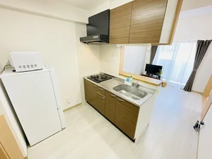 2口コンロ付♪スーパーで食材を買ってきたらすぐにお料理に取り掛かれます！