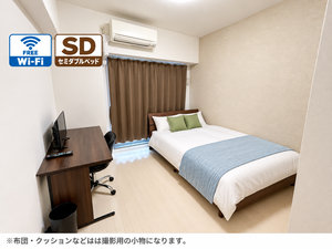 のマンスリーマンション・ウィークリーマンション「Sステイ北浜アクアプレイス セミダブルベッド(No.923743)」メイン画像