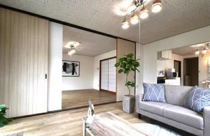 高知県・高知市病院企業団立高知医療センター周辺のマンスリーマンション・ウィークリーマンション「Kマンスリー梅の辻駅前（高知県立県民文化ホール前） 301・2LDK-【角部屋】(No.927479)」メイン画像