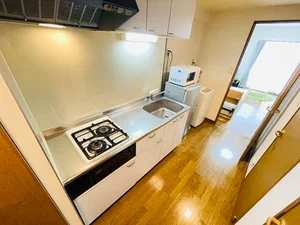 ２口コンロ付♪スーパーで食材を買ってきたらすぐにお料理に取り掛かれます！