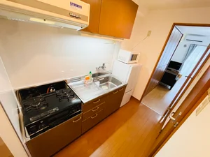 ２口コンロ付♪スーパーで食材を買ってきたらすぐにお料理に取り掛かれます