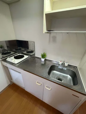 ガスコンロ付きのキッチンです♪