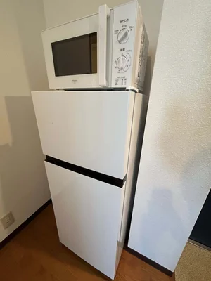 冷蔵庫、電子レンジ、ケトル完備♪