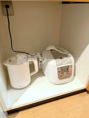 ケトル・炊飯器も完備♪