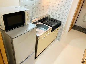 ２口コンロ付♪スーパーで食材を買ってきたらすぐにお料理に取り掛かれます！