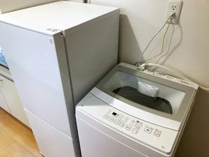 洗濯機有!衣類。布団カバーも洗える!