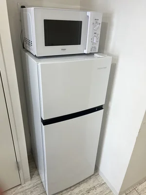 冷蔵庫、電子レンジ、ケトル完備♪