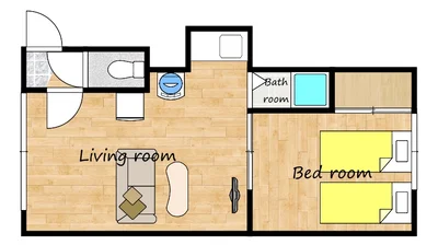 JR白石駅より徒歩７分！1LDKアパート