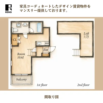 【オートロック/宅配BOX/エレベーター/バストイレ別/インテリアコーディネート】RENOマンスリー 名古屋栄