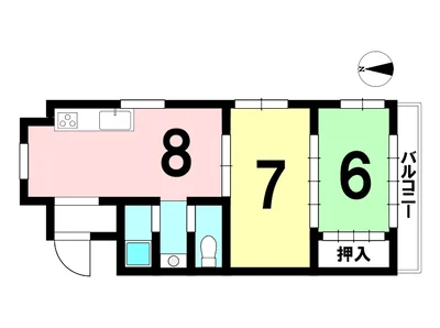 【名古屋市中川区/中島駅徒歩8分/駐車場/角部屋/バストイレ別・独立洗面台/全居室6帖以上】リバーサイド荒子