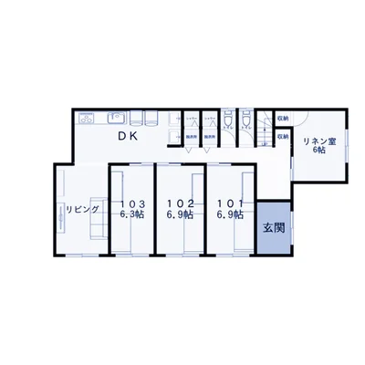 【フルリノベ物件】マンスリーサービスアパートメントMassBASE/家電・駐車場・Wi-Fi完備/防犯対策済/清掃あり