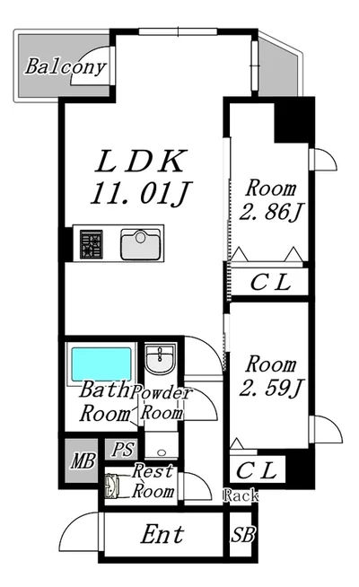 MP 西新PREMIER【2LDK】