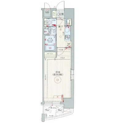 EC難波 II アレグリア Aタイプ【NET無料・ダブルベッド・43型テレビ】