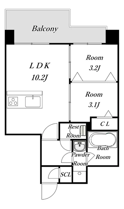MA The HAKATA Ekimae【2LDK】