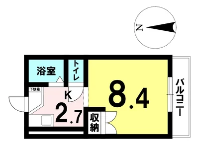 【名古屋市中川区/東山線高畑駅/駐車場/角部屋/バストイレ別/洋室8.4帖】へーベルエスパスＶ B棟