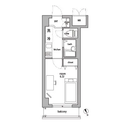 RマンスリーNo.36 西横浜　横浜まで2駅/駅徒歩5分