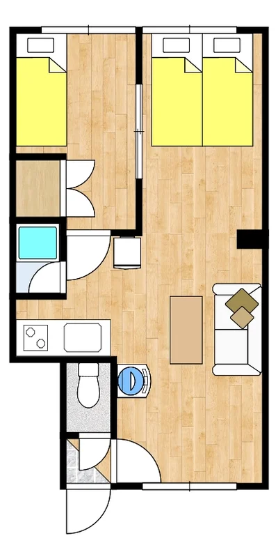 南平岸駅より徒歩5分！2DKアパート