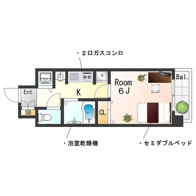 SステイRCベイシティ西九条ノース【禁煙ルーム】