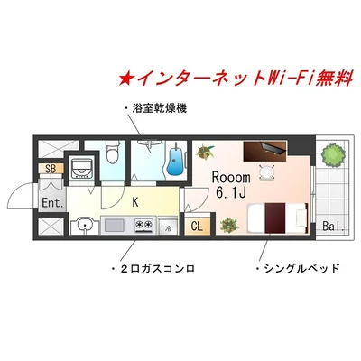 SステイSW心斎橋イースト【禁煙ルーム・Wi-Fi無料】