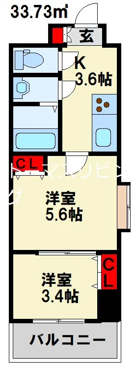 トーマンスリー北九州市小倉北区堺町★広め間取り・無料ネット★(北九州市小倉北区堺町2丁目)