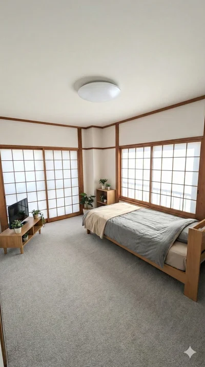 淡路島・淡路ICから車７分　駐車場１台込🚙ジェノバ発着港徒歩4分🚢広々１LDK✨Wifi無料👍スマートTV【M046】