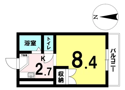 【名古屋市中川区/高畑駅徒歩4分/駐車場/無料Wi-Fi/角部屋/バストイレ別/洋室8.4帖】ヘーベルエスパスＶ Ａ棟