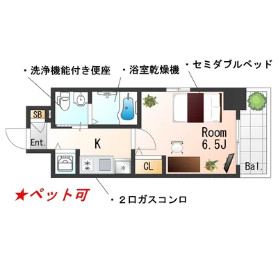 SステイEL江坂江の木町【禁煙ルーム】