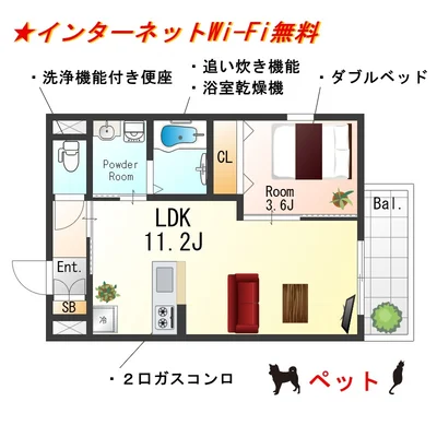 SステイACりんくうII【禁煙ルーム・Wi-Fi無料】