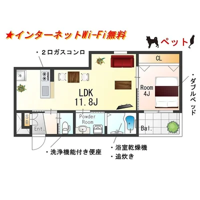 SステイACりんくうI【禁煙ルーム・Wi-Fi無料】