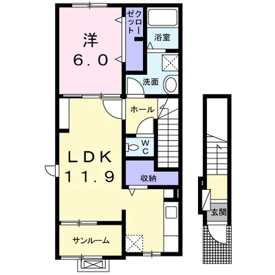 メゾン・ハヤブサ２　Ａ