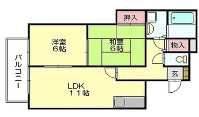 トーマンスリー博多区空港前２丁目★2LDK広々間取り★（福岡市博多区空港前２丁目）