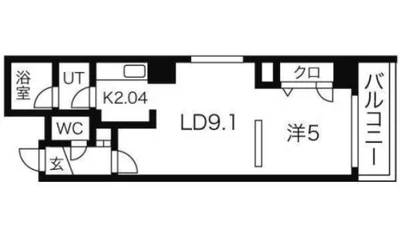 【「大通」駅 徒歩8分】スマートベースSapporo　1LDK(最上階 Top-floor)