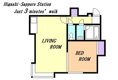 《フレックスステイ東札幌》地下鉄駅まで徒歩３分！希少な５名入居可物件！大通駅まで乗継なし６分！Wi-Fi完備！