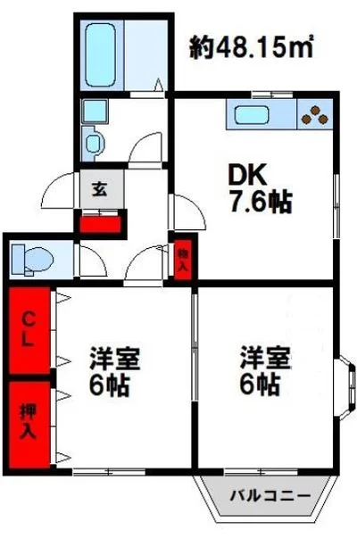 トーマンスリー鳥栖市宿町2★スーパー徒歩3分★駐車場無料★(鳥栖市宿町)