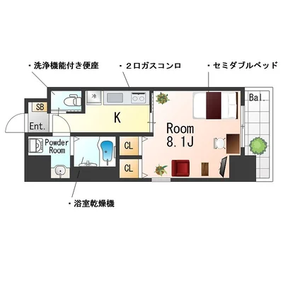 Sステイ大阪BAYエグゼ朝潮橋【禁煙ルーム】