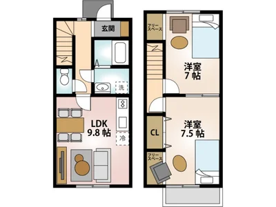 【Ｓｔａｙ＋鹿嶋２LDK】最大2人入居★駐車場1台付★ネット無料Wi-Fi
