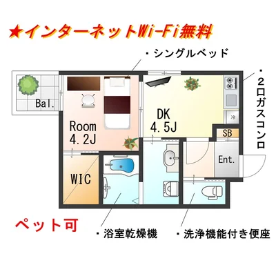 SステイEASE香里園 【禁煙ルーム・Wi-Fi無料】