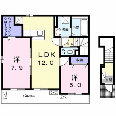 プロムナードメゾン弐番館　Ｄ
