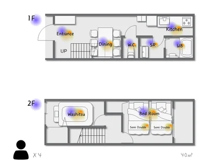 40㎡の2階建て！天王寺、通天閣近く！大阪御堂筋線動物園前駅より徒歩5分！